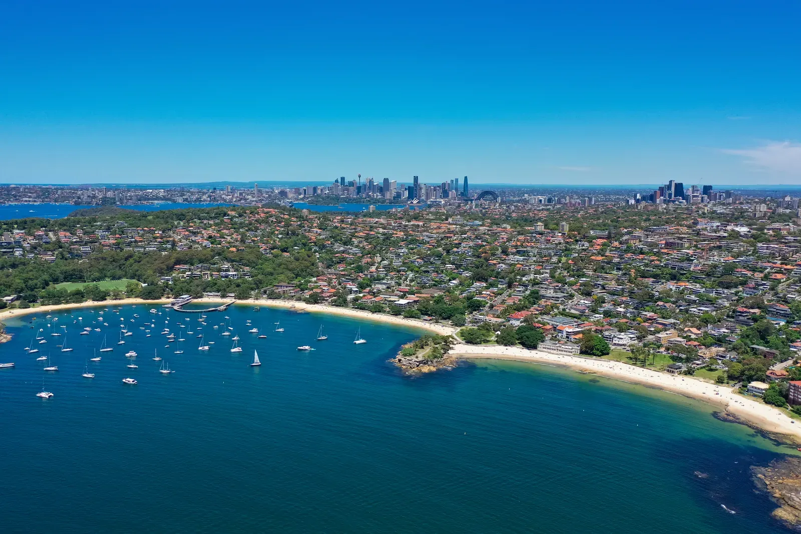 Balmoral Beach in Mosman on Sydney's Lower North Shore, where LN Property Buyers' Laura Nocera and Luis Lequerica buy for clients